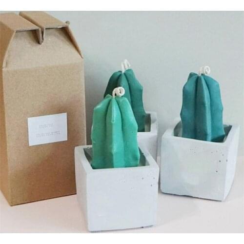 3D Succulents Cactus Silicone Candle Mold Aromatherapy Plaster Molds DIY Soap Form Candle Making Mould Cake Decoration