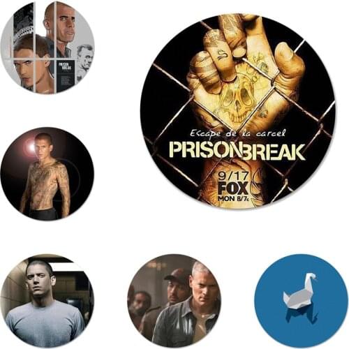 58mm Michael Scofield Prison Break Icons Pins Badge Decoration Brooches Metal Badges For Backpack Decoration