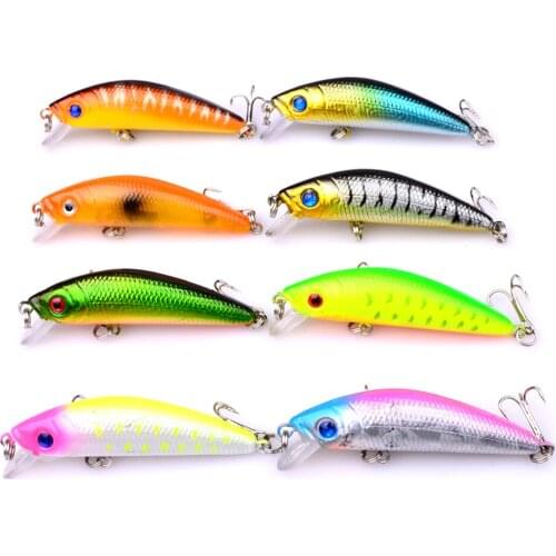 8Pcs/Lot Floating Water Road Sub-Fishing Bait Bionic Minnow Bait 7.9g Road Sub-Bait Freshwater Perch Fishing Bait Peche Pesca