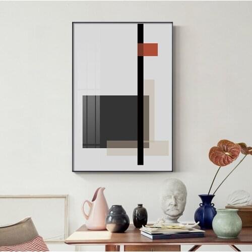 Abstract Geometric Canvas Painting Black and White Nordic Posters and Prints Wall Art Picture for Living Room Decor No Frame
