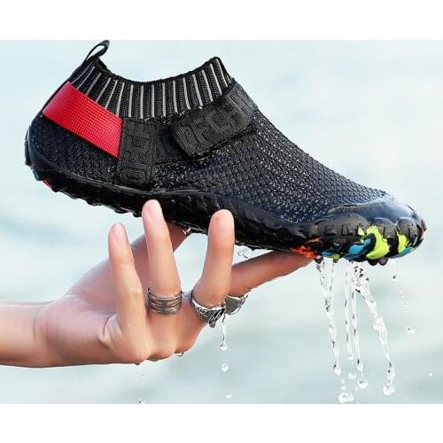 Big Size 36-47 aqua shoe men women Summer Upstream Shoes Mesh Quick Dry Water Shoes Couple Beach Sandals Diving Swimming Shoes