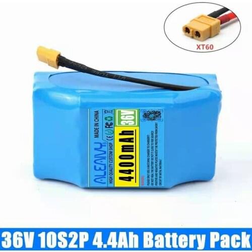 Aleaivy New 36V 4.4Ah 4400 MAh High Drain 2 Wheels, Electric Scooter Balancing 18650 Lithium Battery Pack for Self-balancing Fit