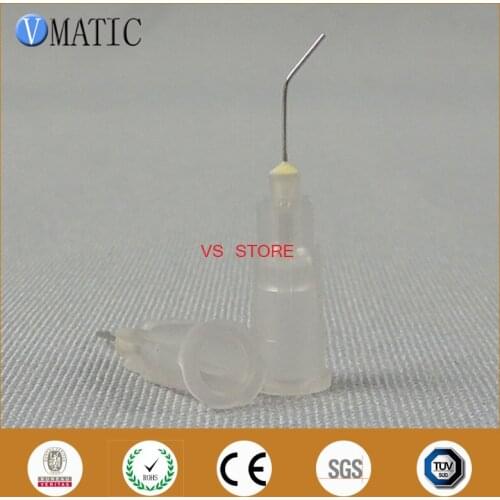 Free Shipping 100 Pieces 0.5'' 13mm Length 45 Degree Bent 27G Industry Use Bayonet Needle 1/2 Inch