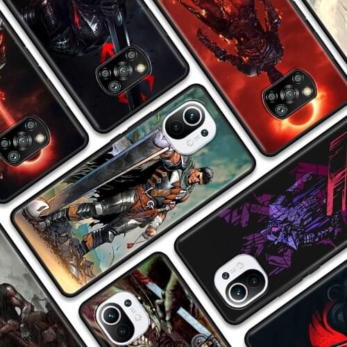 Phone Case for Xiaomi 11X 11 10T 10 9T 9 Pro 8 Lite Para Soft Capa for Mi 11Ultra 9 SE A3 10S 11i Caso Berserk