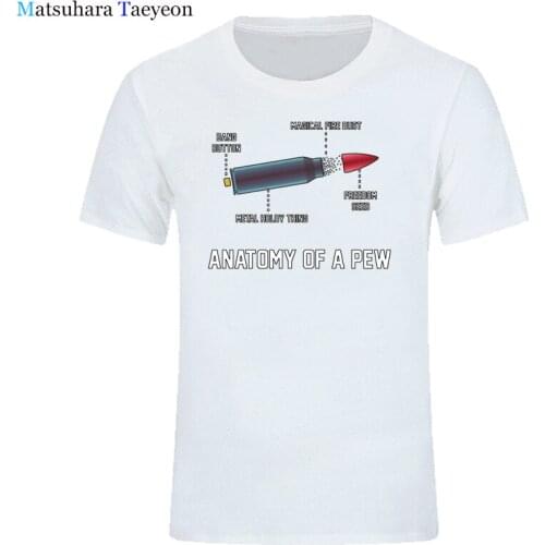 T shirt for men Fashion New t-shirt 2021 Summer The Anatomy of A Pew Funny Bullet Assembly O-Neck TShirt Tee Clothing