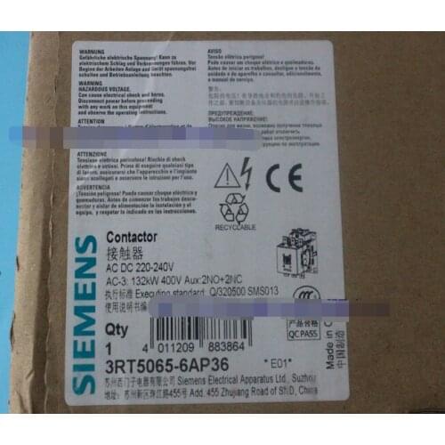 1pc Siemens 3RT5065-6AP36 265A contactor free shipping