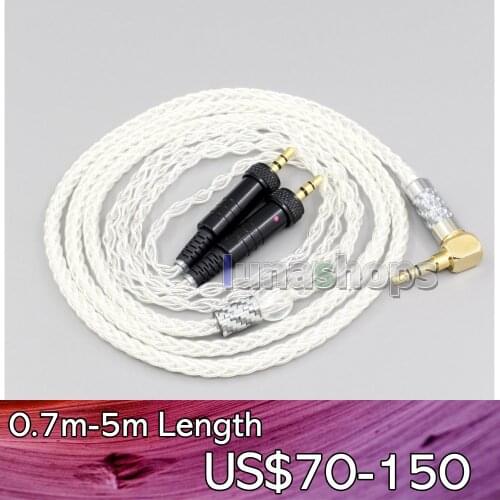 LN006777 4.4mm XLR 2.5mm 3.5mm 99% Pure Silver 8 Core Earphone Cable For Sony MDR-Z1R MDR-Z7 MDR-Z7M2 With Screw To Fix