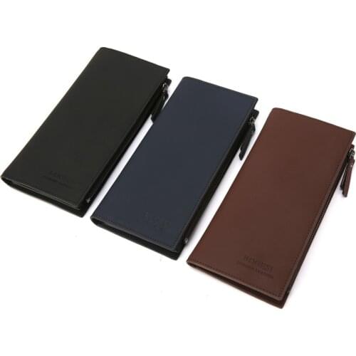 Fashion Business Zipper Long Wallets Male Purse Coin Pocket Holder Card Bank Cardholder Case Mony Bag