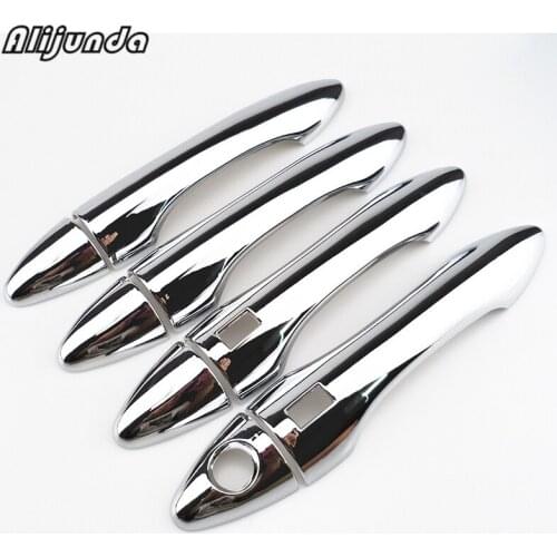 8Pcs/Set ABS Chrome Door Handle Cover Trim Sticker for Hyundai Tucson IX 35 Ix35 2010 2011 2012 2013 2014 Car Accessories