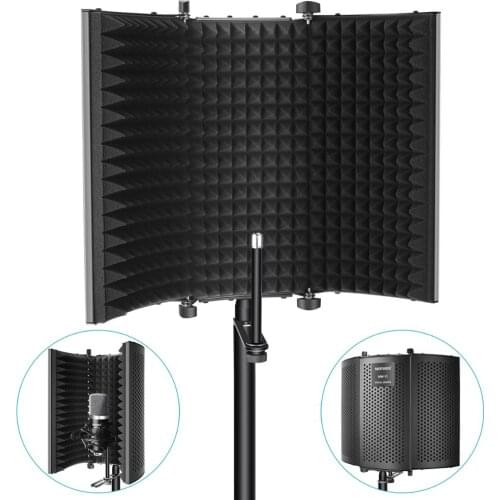 Neewer Professional Studio Recording Microphone Isolation Shield. High density absorbent foam is used to filter vocal Blue Yeti