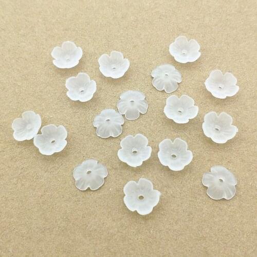 New Arrival! 2900pcs Clear Flower Frosted Beads For Handmade Jewelry Necklace/Earrings DIY Parts,Jewelry Findings&Components