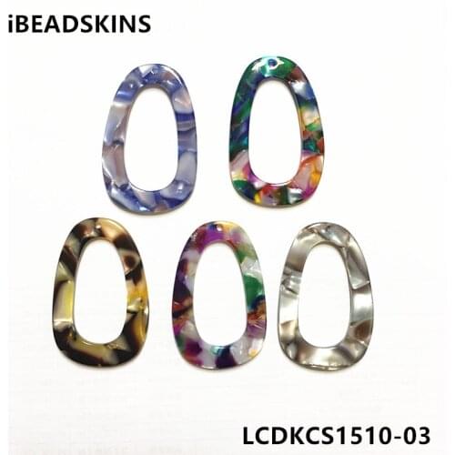 New arrival! 42x27mm 50pcs/lot bright acetic acid imitate marble texture oval-shape charms for earring/Jewelry DIY(As shown)