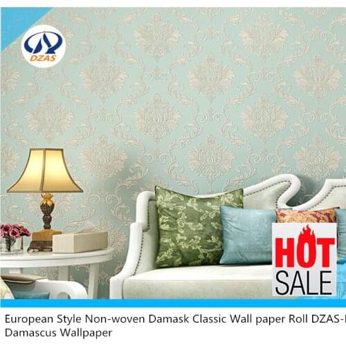 European Style Non-woven Damask Classic Wall paper Roll DZAS-LS Damascus Wallpaper