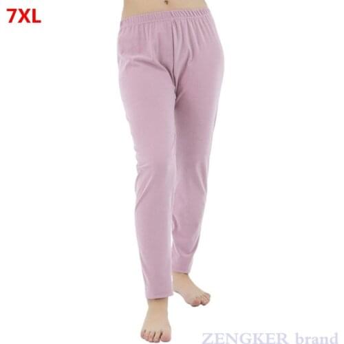 Autumn winter womens new de velvet double-sided fleece Sleep Bottoms plus size warm pants lounge wear sleepwear women 7XL 6XL