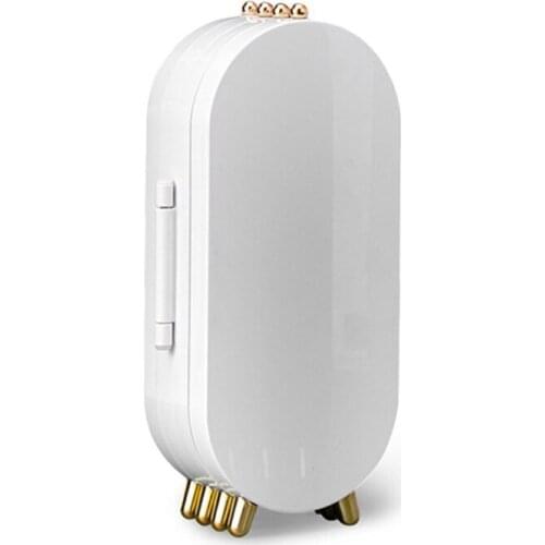 Plastic Large Jewelry Box Organizer 4 Fan Jewel Storage Case Necklace Earrings Ring Mirror Display Desktop Jewel Holder