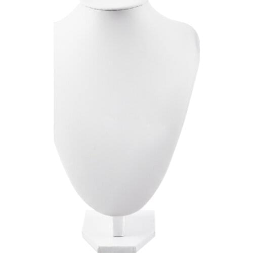 BUST DISPLAY STAND DISPLAY HOLDER NECKLACE WHITE 29x20cm