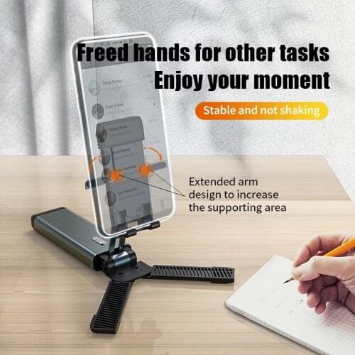 Portable Phone Holder Stand For Iphone 11 Xiaomi Mi 9 Metal Phone Holder Foldable Mobile Phone Stand Desk For Iphone 7 8 X Xs