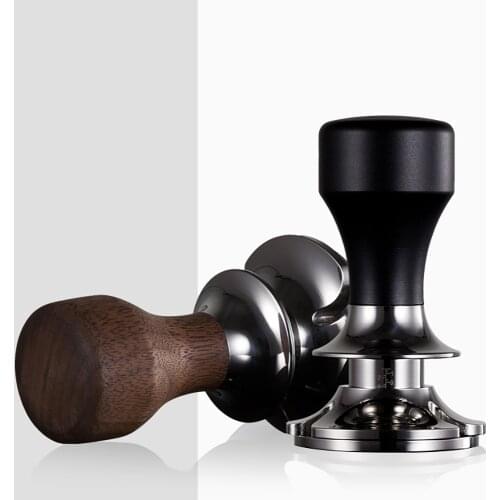 Adjustable Espresso wooden 51mm 53MM stainless steel coffee tamper calibrated With Steady Anti Pressure Deviation Design