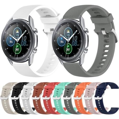 22mm Silicone Strap For Samsung Galaxy Watch 3 45mm/GalaxyWatch 46mm/Gear S3 Classic/Frontier Band Wristbands Replace Watchband