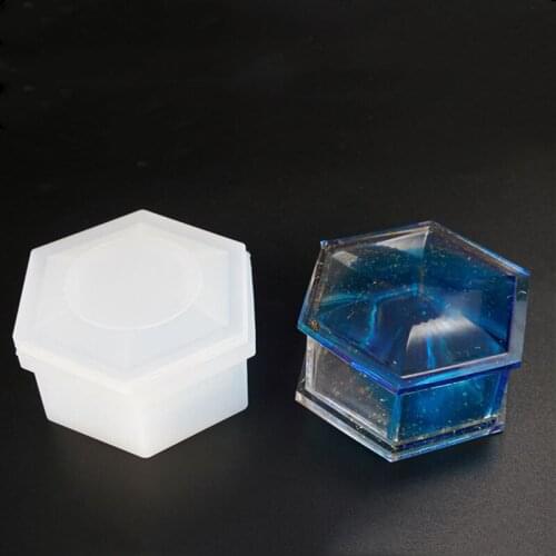 Crystal Epoxy Mould DIY Handmade Jewelry Hexagon Jewelry Box Epoxy Jewelry Accessories Mould