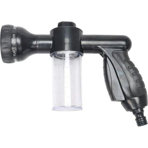 Garden Hose Foam Nozzle, 8 Mode Adjustable Foam Sprayer, Car Washer, Water Soap Dispenser, High Pressure Hose Spray Nozzle, Plan