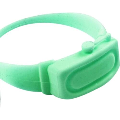 Gray/Pink/Green/Blue Color Wristband Portable Silicone Soap Bracelet Wristband Hand Sanitizer Dispenser Band