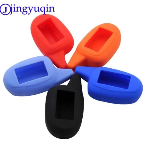 Jingyuqin M7 Silicone Key Case Tamarack For Russian 2-way Car Alarm Scher-Khan Magicar 7 9 Lcd Remote Control Key Fob Scher Khan