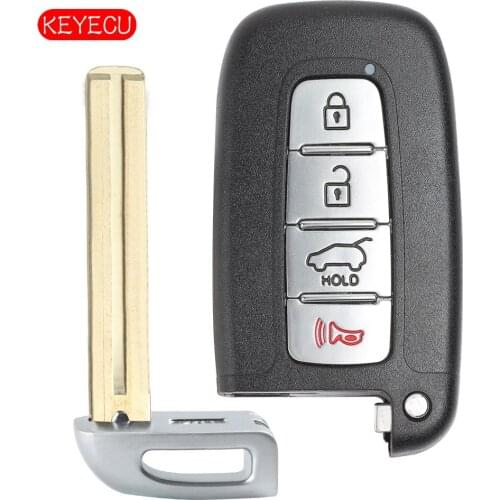 Keyecu Replacement Smart Remote Key Shell Case Fob 4 Button for Hyundai Kia FCC: SY5HMFNA04