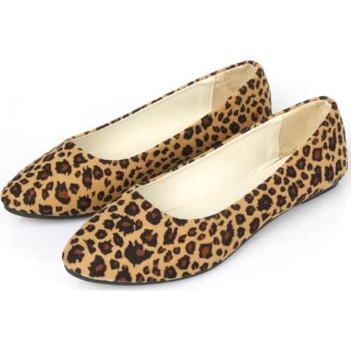 Women Shoes 2018 Autumn Women Flats Ballet Flats Leopard Print Shoes Women Casual Shoes Slip On Pointed Toe Women Flats