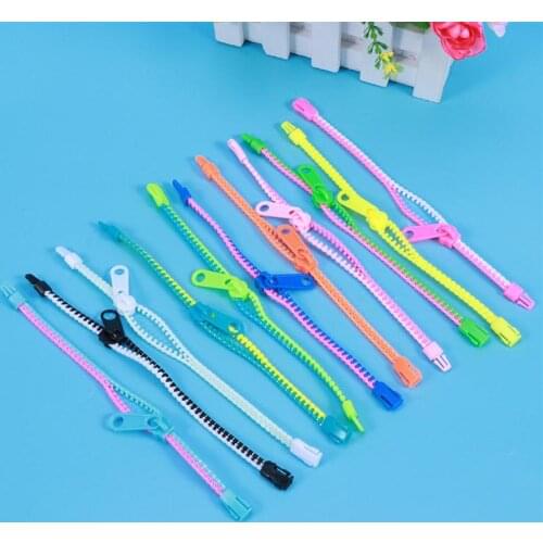 100pcs Party Decoration Zipper Bracelets Kids Birthday Children Day Toys Bulk Set Neon Colors Party Favors For Kids A35