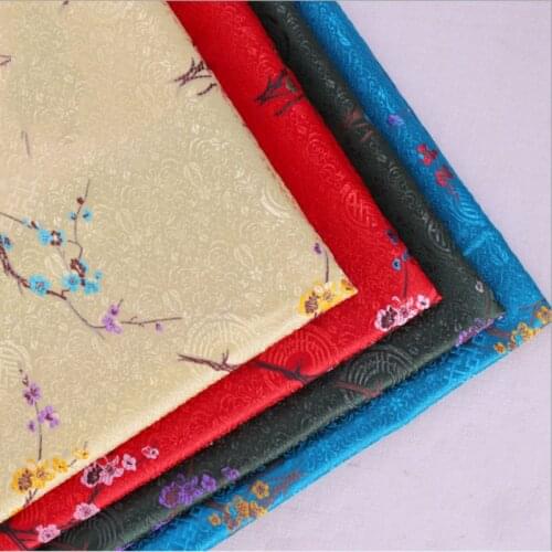 100cm*75cm wide Flower brocade fabric childrens womens satin fabric Available with tablecloth bag dress the cloth