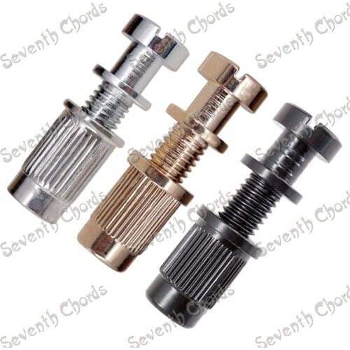 12 Pcs Bridge Stop Tailpiece Studs Anchors for Electric Guitar accessories parts Chrome Black Gold for choose Musical instrument