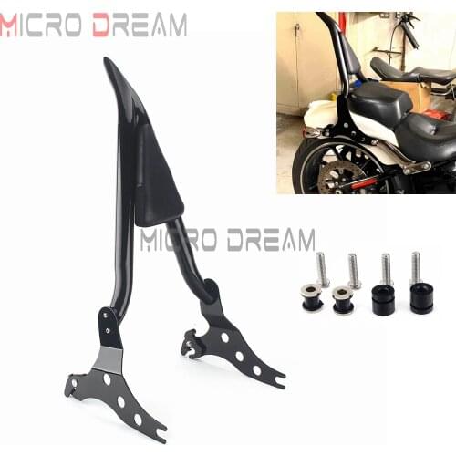 22 in. Tall Black Sissy Bar Backrest Rear Passenger Pad w/ Bolt For Harley Softail Fat Boy FLFBS FLFB Breakout FXBR FXBRS 18-21