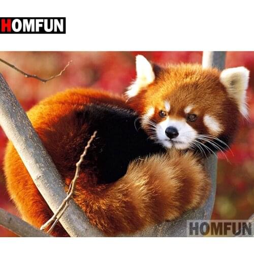 HOMFUN Full Square/Round Drill 5D DIY Diamond Painting "Animal raccoon" Embroidery Cross Stitch 5D Home Decor Gift A14014