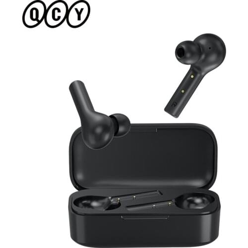 Original QCY T5Pro Wirless Bluetooth Headphones in-ear recognition supports APP control with wireless charging BLACK