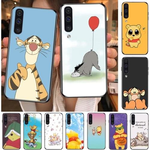 Yellow Bear Winnie Phone cover hull For SamSung Galaxy S8 S9 S10E S20 S21 S5 S30 Plus S20 fe 5G Lite Ultra black soft case
