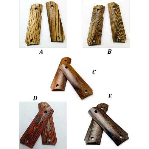 Colt 1911 Wood Handle Grips Full Size 1911 Accessories CNC Dalbergia Yellow Rosewood Gold Ebony Wood Handle Material
