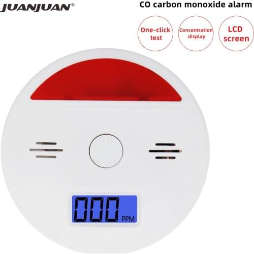 Carbon Monoxide Poisoning Warning Alarm Detector Home Security LCD CO Sensor Work Alone Built In 85dB Siren Sound Independent