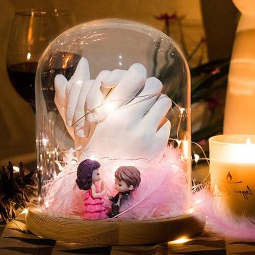 DIY Keepsake Hand Casting Plaster Sculptures Modeling Kit For Couples Hand Crafts For Adults And Children UD88