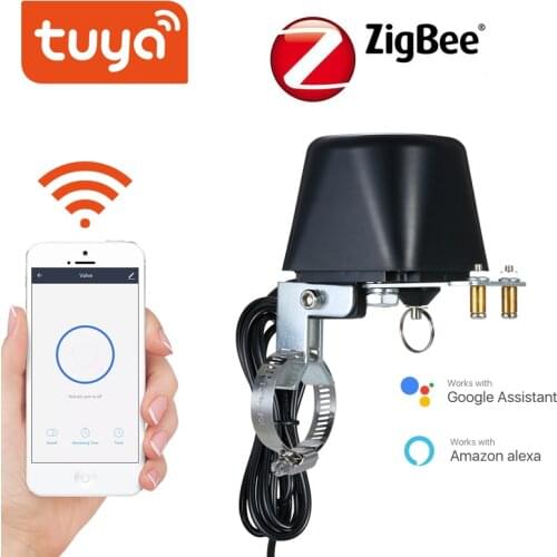 Tuya Gas Water Valve ZigBee Wireless Control Smart Home Automation Control Valve Gas Security Support Alexa Google Assistant