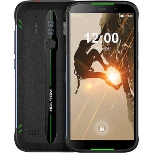 HOMTOM HT80 IP68 Waterproof Smartphone 4G LTE Android 10 5.5inch HD+ MT6737 Quad Core NFC Wireless Charging SOS Mobile Phone