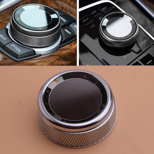 Crystal Style Interior Multi Media Control Knob Button Cover Cap Trim Plastic Fit For BMW 1 3 5 Series F10 F20 F30