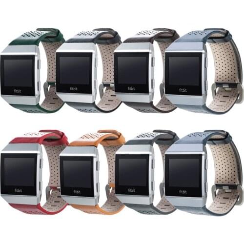 Classic Genuine Leather Strap Band For Fitbit ionic Bracelet Replacement Wristband Smartwatch Watchband