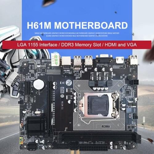 Desktop Computer Motherboard LGA 1155 DDR3 CPU Interface VGA PC Solid State Motherboard For Home Office Use