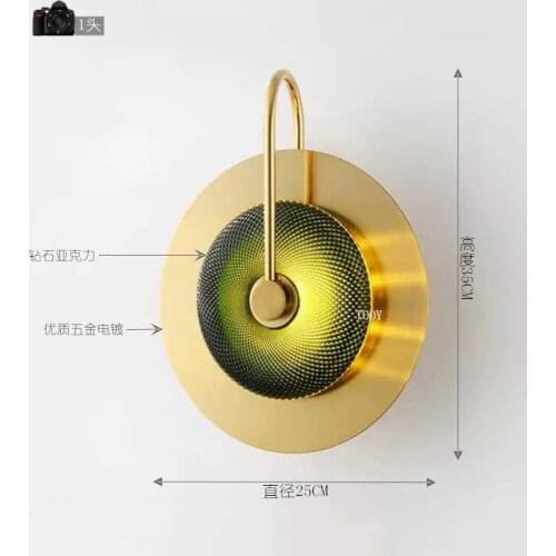 Nordice modern crystal wall sconce lighting bedroom light led bedside dining room corridor wall lamp wall lamp