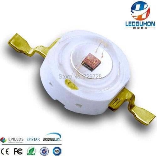 Gold-plated frame 3W yellow color high power led