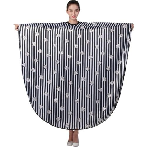 Salon Professional Hair Styling Shawl Stripe Printing Waterproof Hairdresser Apron Barber Gown Hairdressing Haircut Capes Wrap