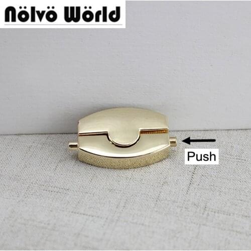 20 sets 4*3cm light gold pushlock,New arrivel women bag purse push lock sewing accessories