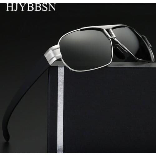 Brand retro Polarized mirror lens Square male Sunglasses Men All Black oversized big sun Glasses for men retro de sol feminino