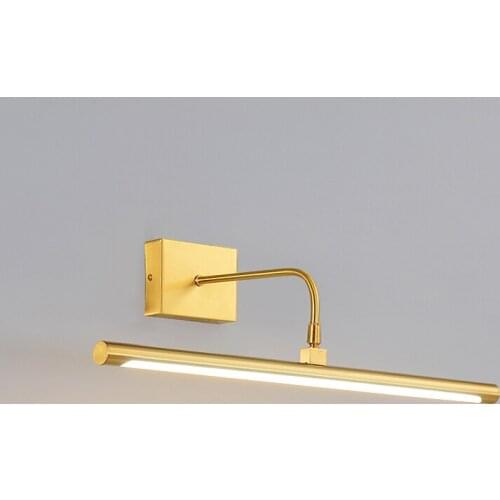 Modern Copper Wall Light Bathroom Toilet Light Wall Painting Mirror Wall Sconce Fixture LED Suspension Lamps WA231